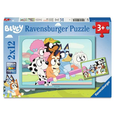 Ravensburger 5693 Puzzle Spaß mit Bluey 2 X 12 Teile