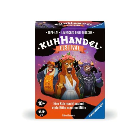 Ravensburger Spiele 22471 - Kuhhandel-Festival -  Gesellschaftsspiel für 2-5 Spieler, Kartenspiel mit Kühen ab 10 Jahr