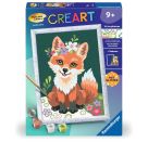 Ravensburger CreArt 23765 - Blumiger Fuchs - Malen nach Zahlen Fuchs für Kinder ab 9 Jahre