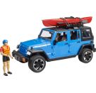 Bruder 02529 Jeep Wrangler RubiconUnlimited mit Kajak und Figur