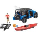 Bruder 02529 Jeep Wrangler RubiconUnlimited mit Kajak und Figur