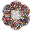 Rocailles m.Zubehör Blumenbox 10,5cm mix 2,6 mm