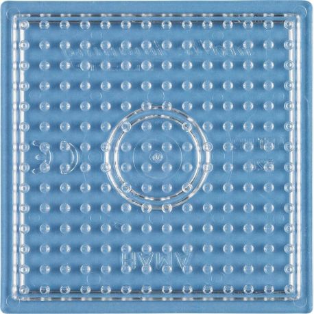 Hama® Bügelperlen Stiftplatte, 4eck, klein, transparent.