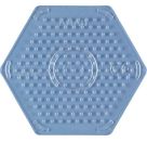 Hama® Bügelperlen Stiftplatte, 6eck, klein, transparent.