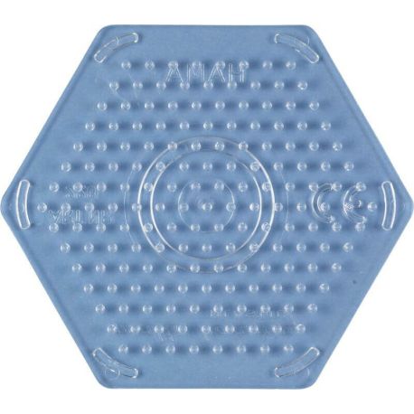 Hama® Bügelperlen Stiftplatte, 6eck, klein, transparent.