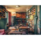Mysterious castle library