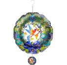 Kinetic Art: Metal Hanging Wind Spinner: 3D Tropical Bird
