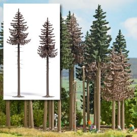 BUSCH H0/TT 6167 2 Tote Fichten, 160/180 mm