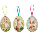 Metall-Anhänger Osterei - Ostergrüße, sort.