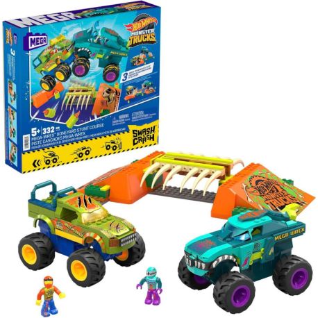 MEGA Hot Wheels Monster Trucks Mega-Wrex Knochen Crash Stuntbahn