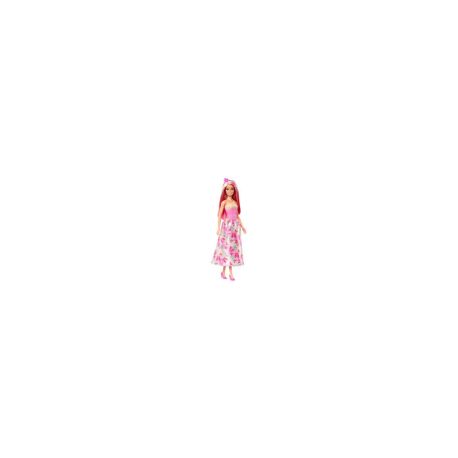 Barbie Royal-Puppe mit Haaren in Pink und Blond, Rock mit Schmetterlingsmuster und Zubehör