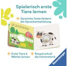 Ravensburger Play+ schütteln, rasseln, spielen: Erste Tiere, Baby-Buch ab 6 Monate