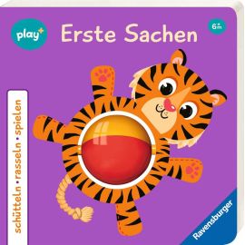 Ravensburger Play+ schütteln, rasseln, spielen: Erste Sachen, Baby-Buch ab 6 Monoate