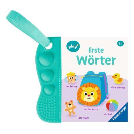 Ravensburger Play+ flip pop: Erste Wörter (Mein allererstes Beißbuch), Baby-Buch ab 6 Monate