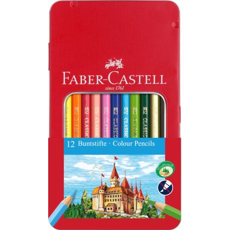 Faber-Castell Buntstift hexagonal 12er-Metalletui