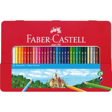 Faber-Castell Buntstift hexagonal 36er-Metalletui