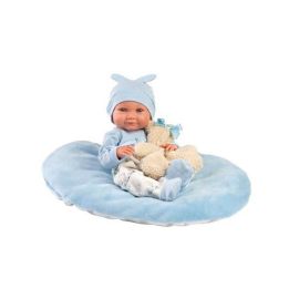 Babypuppe Nico mit Kissen blau 40cm