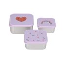Snackbox Stainless Steel 3 pcs Happy Rascals