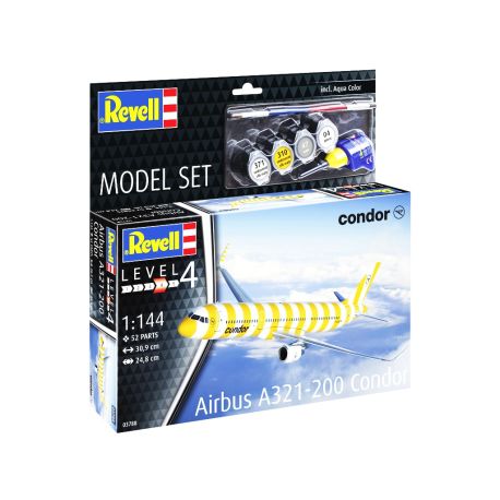 Modelset A321-200 Condor, Revell Modellbausatz mit Basiszubehör