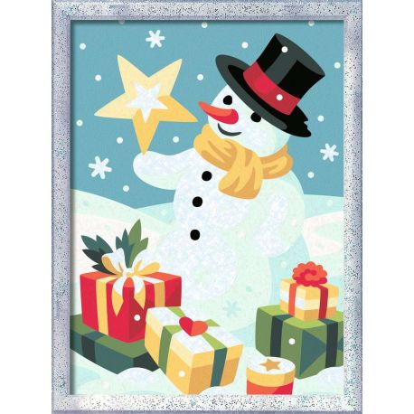 Ravensburger CreArt 23956 - Bezaubernder Schneemann - Malen nach Zahlen Winter für Kinder ab 9 Jahre