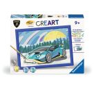 Ravensburger CreArt 23959 - Blauer Lamborghini - Malen nach Zahlen Auto für Kinder ab 9 Jahre