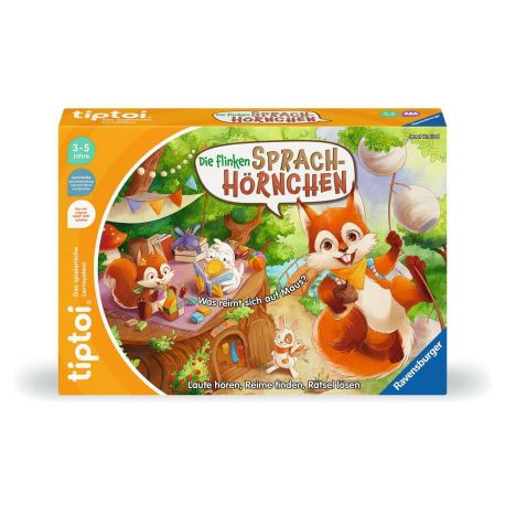 Ravensburger tiptoi Spiel 00203 - Die flinken Sprach-Hörnchen - Lernspiel ab 3 Jahren, für 1-4 Spieler