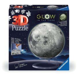 Ravensburger 11586 Puzzle Puzzle-Ball Der Mond - Glow-in-the-Dark 3D 72 Teile