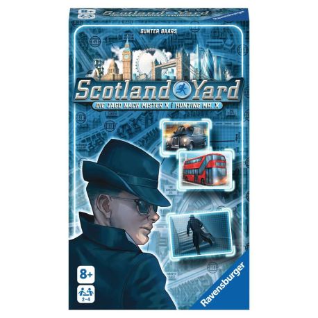 Ravensburger 22451 - Scotland Yard, Mitbringspiel für 2-4 Spieler, Strategiespiel ab 8 Jahren, kompaktes Format, Reise