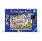 Ravensburger 12000872 Puzzle Leuchtendes Schmetterlingseinhorn 100/200 Teile XXL