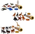 TOF Tierfiguren + Projektor Taschenlampe, 3-fach sortiert