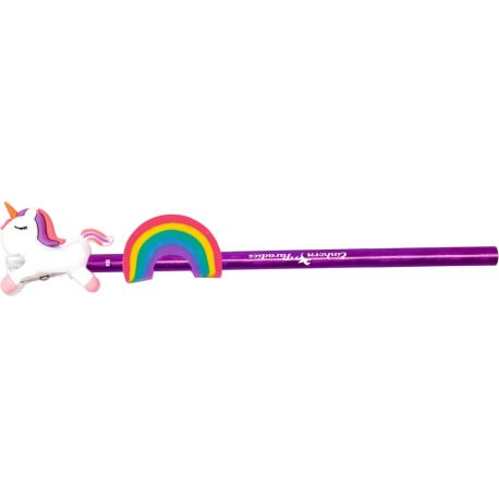Bleistift mit Anspitzer   Radierer - Einhorn-Paradies, sort.