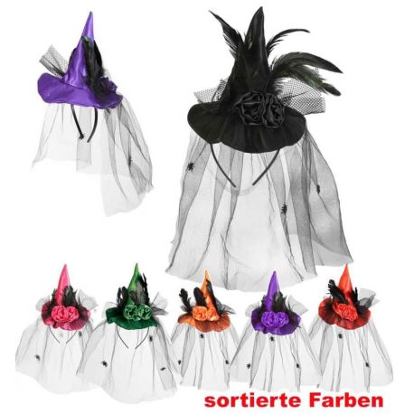 FRIES - Haarreif Hexe edel, sort. Farben
