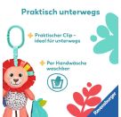 Ravensburger 4850 Play+ Rassel-Löwe, Kuscheltier mit Rassel, Clip zum Befestigen, Zahnungshilfe, Baby-Spielzeug ab 0 M