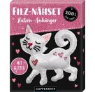 Filz-Nähset: Katzen-Anhänger (weiß) - 100% selbst gemacht