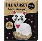 Filz-Nähset: Katzen-Anhänger (gold) - 100% selbst gemacht