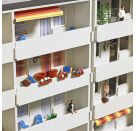BUSCH H0 Balkon-Set