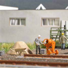 BUSCH H0 Action Set: Beton mischen
