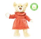 Puppen-Strickkleid aus 100 % Bio-Baumwolle, pfirsich, Gr. 28-35 cm