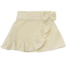 Puppen-Wickelrock mit Rüschen-Top aus 100 % Bio-Baumwolle, ecru, 2-teilig, Gr. 35-45 cm