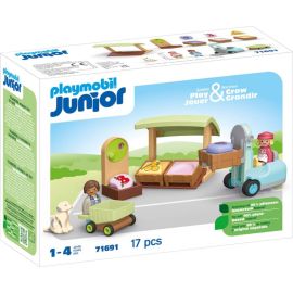 PLAYMOBIL 71691 Junior: Bio-Marktstand   Gabelstapler