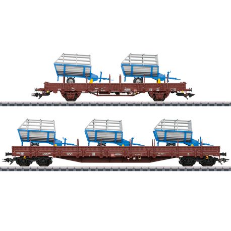 Märklin 46407 - H0 Güterwagen-Set 2 Landwirtschaftliche Geräte