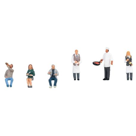 FALLER H0 Kellner und Restaurantbesucher