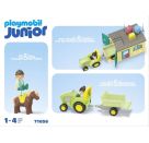 PLAYMOBIL 71656 1.2.3: Bauernhof-Abenteuer mit Traktor, Anhänger und tierischen Freunden