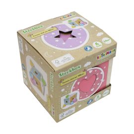 SpielMaus Holz Steckbox, Silikon, 6 Teile