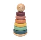 SpielMaus Holz Stehauf-Stapelturm, Silikon, 8 Teile