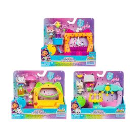 Gabby’s Dollhouse, Balkon-Spielset mit Katzenfigur, 8-teiliges Set mit Spielzeugfigur und Puppenhaus-Zubehörteilen