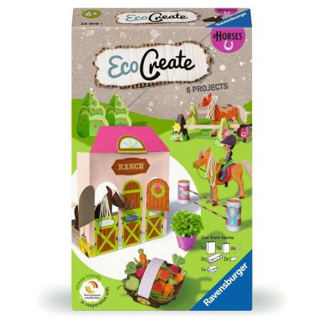 Ravensburger EcoCreate 23919 - Pferde – DIY Bastelset für Kinder ab 6 Jahren