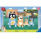 Ravensburger Kinderpuzzle - 12004109 Bluey - Rahmenpuzzle für Kinder ab 3  Jahren, mit 15 Teilen