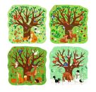 Puzzle UP! Vier Jahreszeiten von Ravensburger, 12004002 - 4 konturgeformte Puzzles mit 12, 16, 20, 24 Teilen, mit groß