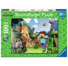 Ravensburger Kinderpuzzle - 12004176 Minecraft Steve und Alex - Puzzle für Kinder ab 6 Jahren, mit 100 Teilen im XXL-F